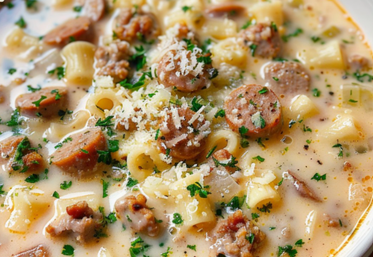 Creamy Parmesan Italian Sausage Soup Grandma S Recipes